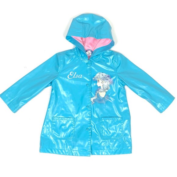 Disney Other - Disney Frozen Elsa Blue Spring Rain Jacket Coat 4T